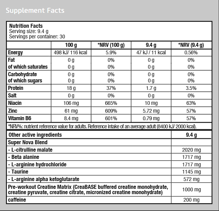 BiotechUSA SuperNova 282g Preworkout verkkokauppa