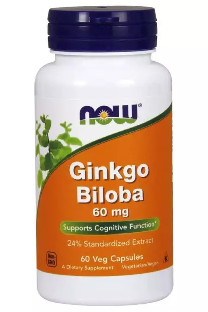 NOW Foods Ginkgo Biloba 60mg - Muut vitamiiniravinteet - 11370 - 1