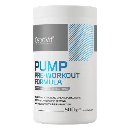 OstroVit PUMP Pre-Workout Formula 500g Tehonlisääjä - Pump tuotteet ja tehonlisääjät - 09130 - 1
