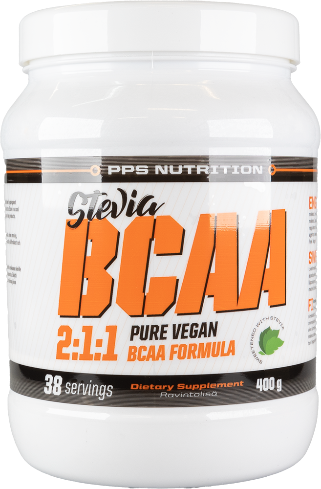 BCAA 2:1:1 Stevia 400g PPS Nutrition aminohappojauhe - BCAA:t - 06200-01 - 1