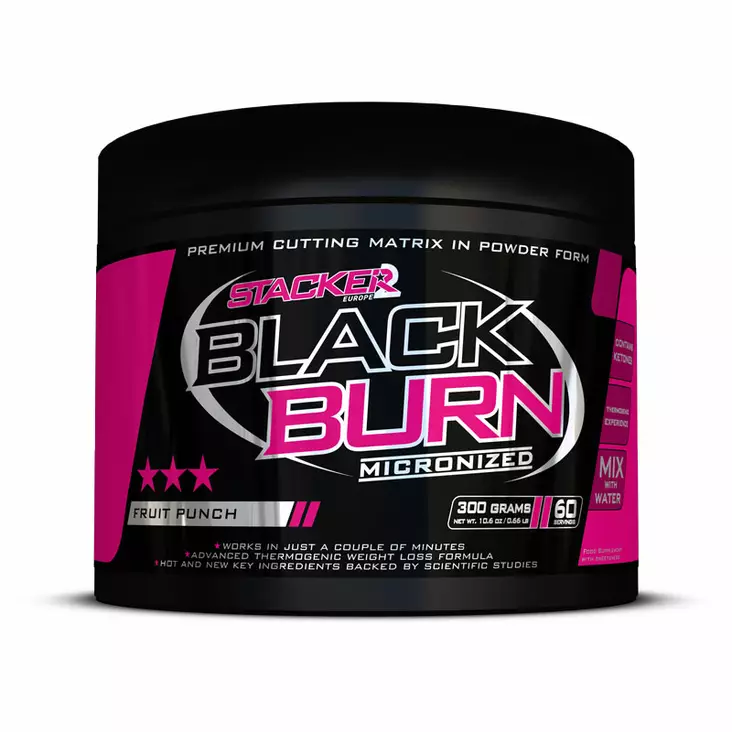 Stacker2 Black Burn Micronized 300g rasvanpolttaja - Rasvanpoltto & painonpudotus - 07921-01 - 1