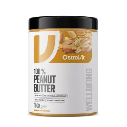 OstroVit Peanut Butter 100% Smooth 1000g - Nötkrämer - 09383 - 1