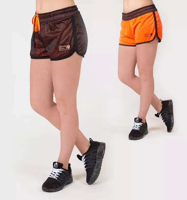 Gorilla Wear Madison Reversible Shorts Black/Neon Orange - Damunderkläder - 09083 - 1