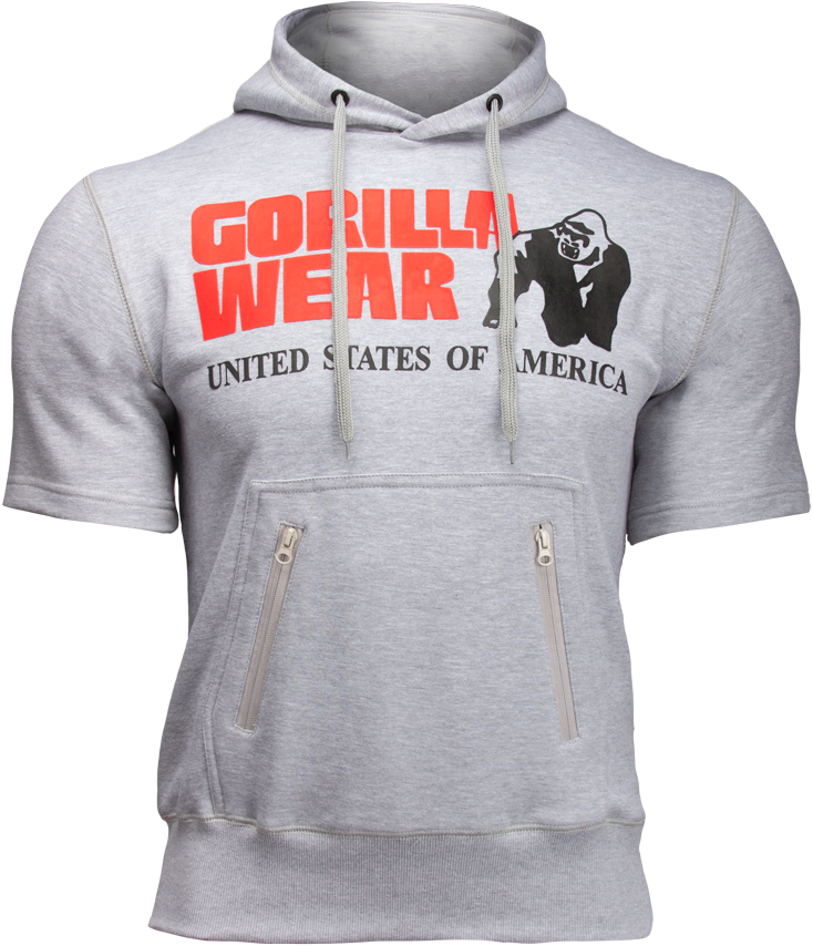 Gorilla Wear Boston Short Sleeve Hood, Grey Gray verkkokauppa
