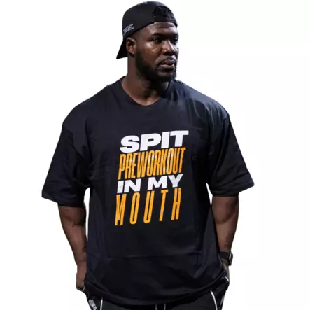 Attitude Gym Wear SPIT PREWORKOUT IN MY MOUT t-paita - Miesten yläosat - 11365 - 2