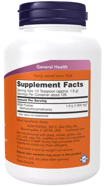NOW Foods MSM Powder msm pulver - Ledens välbefinnande - 11715 - 2