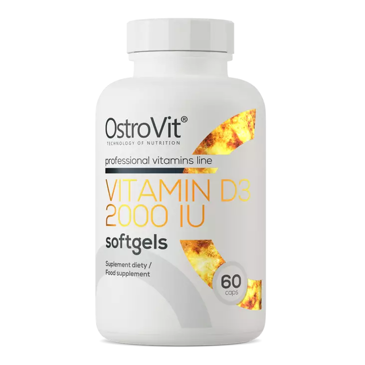OstroVit Vitamin D3 2000 IU softgels 60 caps - D-vitaminer - 08835 - 1