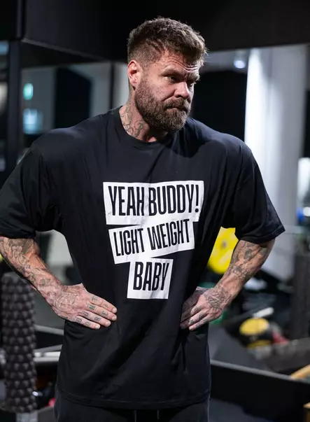 Attitude Gym Wear YEAH BUDDY! LIGHT WEIGHT BABY t-paita - Miesten yläosat - 11366 - 1