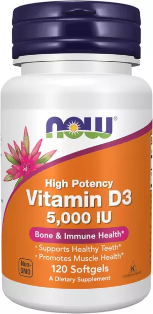 NOW Foods Vitamin D3 5000 iU D vitamiini - D-vitamiinit - 02116 - 1