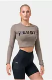 Nebbia Long Sleeve Thumblehole Sporty Crop Top - Naisten yläosat - 10106 - 1