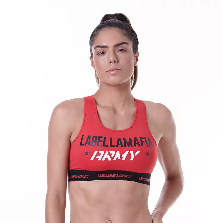 LABELLAMAFIA Army Fitness Sports Bra Top - Women's Tops - 07888 - 1