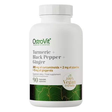 OstroVit Turmeric + Black Pepper + Ginger antioksidantti - Nivelten hyvinvointi - 10168 - 1
