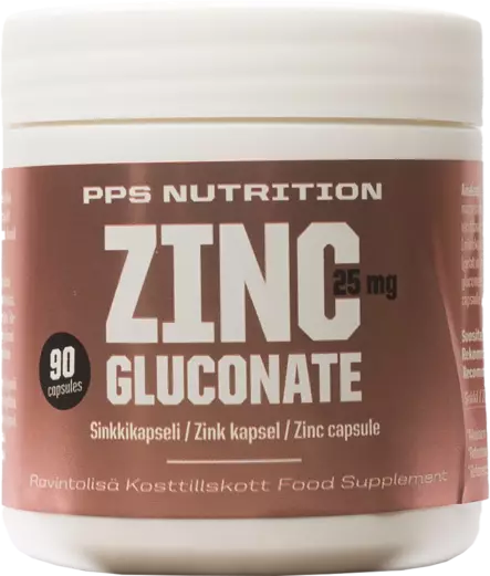 PPS Nutrition Zinc Gluconate 25mg sinkkikapseli - Sinkit - 07989 - 1