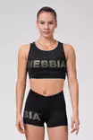 NEBBIA Gold Mesh mini top Black naisten treeni toppi - Naisten yläosat - 09339 - 1