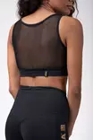 NEBBIA Gold Mesh mini top Black naisten treeni toppi - Naisten yläosat - 09339 - 6