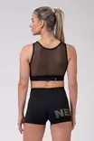NEBBIA Gold Mesh mini top Black naisten treeni toppi - Naisten yläosat - 09339 - 2