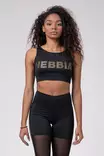 NEBBIA Gold Mesh mini top Black naisten treeni toppi - Naisten yläosat - 09339 - 3