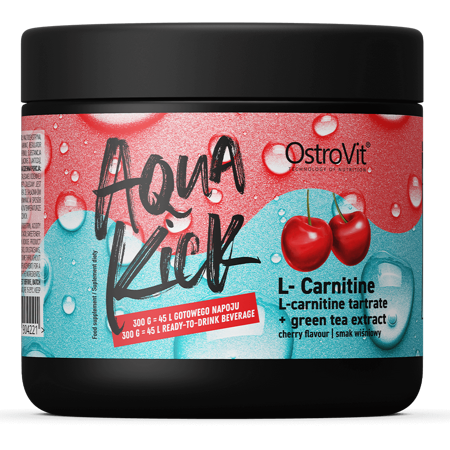 OstroVit Aqua Kick L-Carnitine 300g Cherry - Övriga aminosyror - 10129 - 1