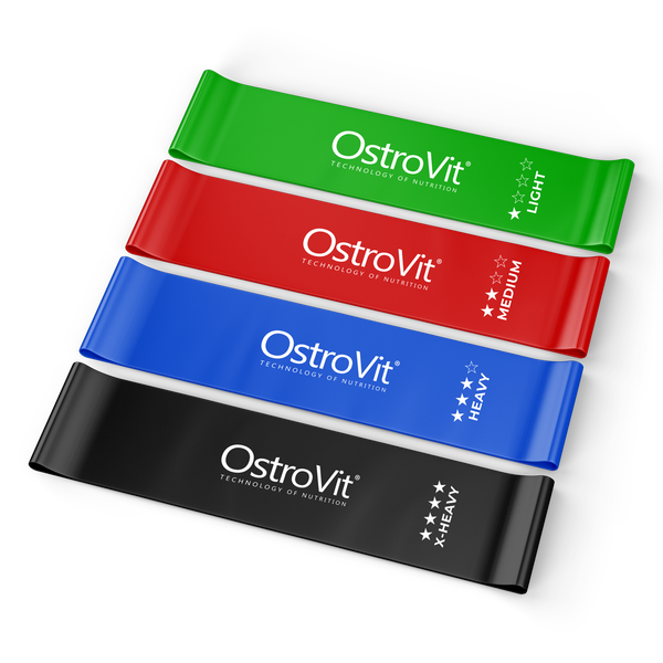 OstroVit Mini Band Vastuskuminauha 4 kpl setti - Vastuskuminauhat - 09379 - 1