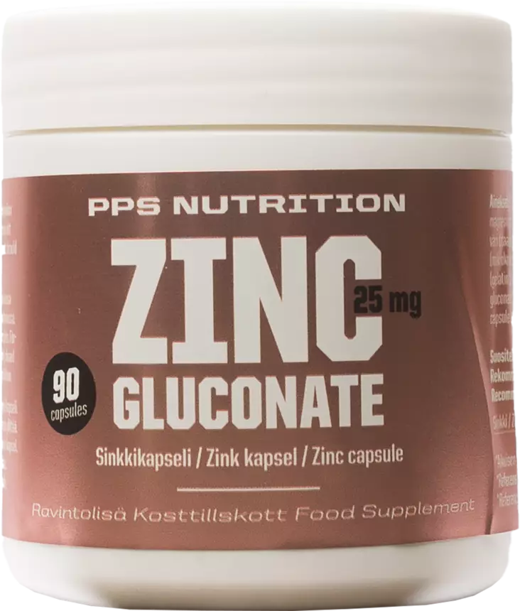 Zinc Gluconate 25mg PPS Nutrition - Zinc - 07989 - 1